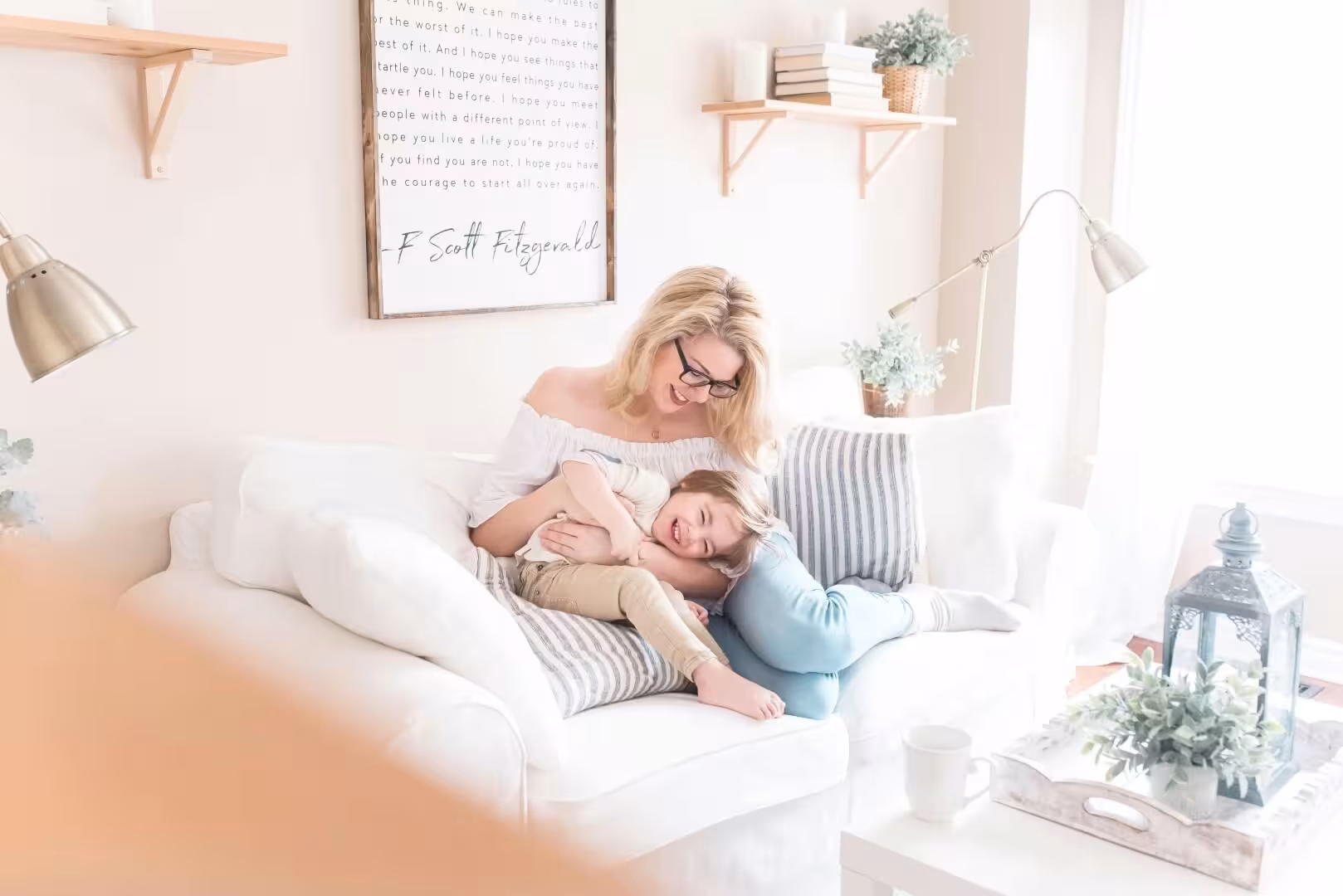 Family enjoying new residency